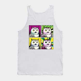 Midnight Mystic - Pop Art Snowy Owl Tank Top